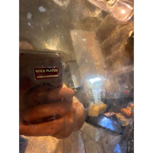 Vintage Gold Plate Butler Tray Relief Embossed Four Ornate Feet 23x13x2 Inches - Picture 11 of 11